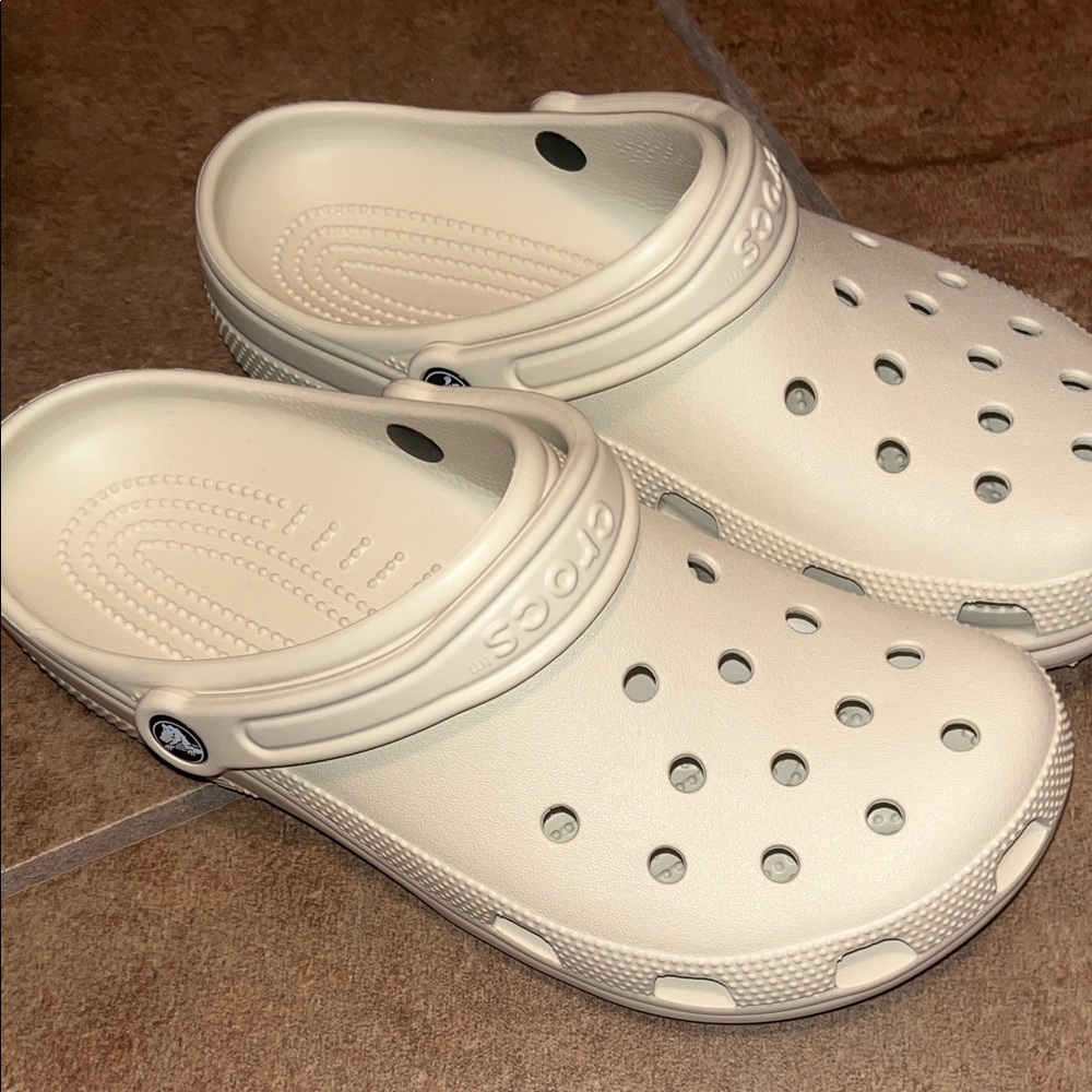 CROCS Classic Clogs in Off-White